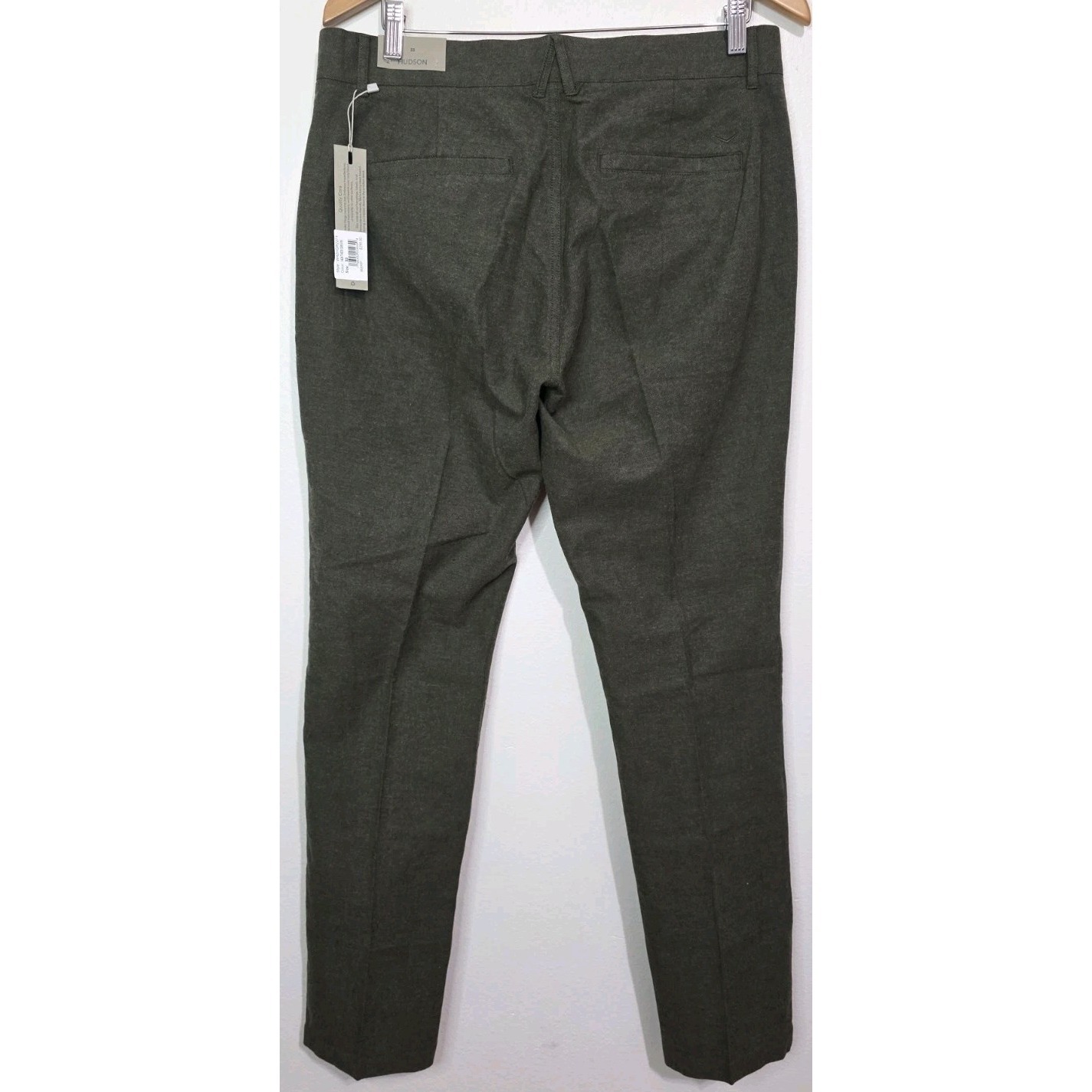 New Hudson Pants 33x32 Men Straight Heather Green Career Trouser Slack Business — image 5 of 8